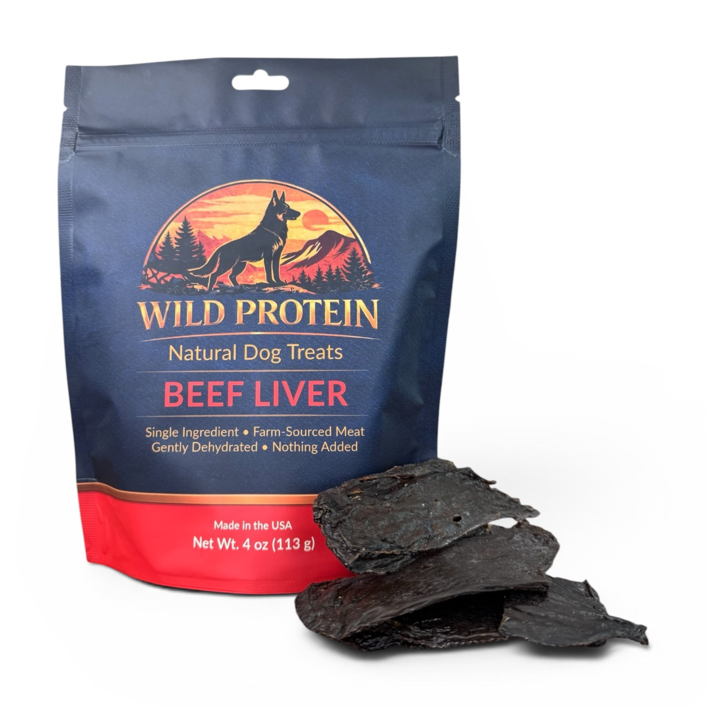 Wild Protein Beef Liver Dog Treats 4 oz